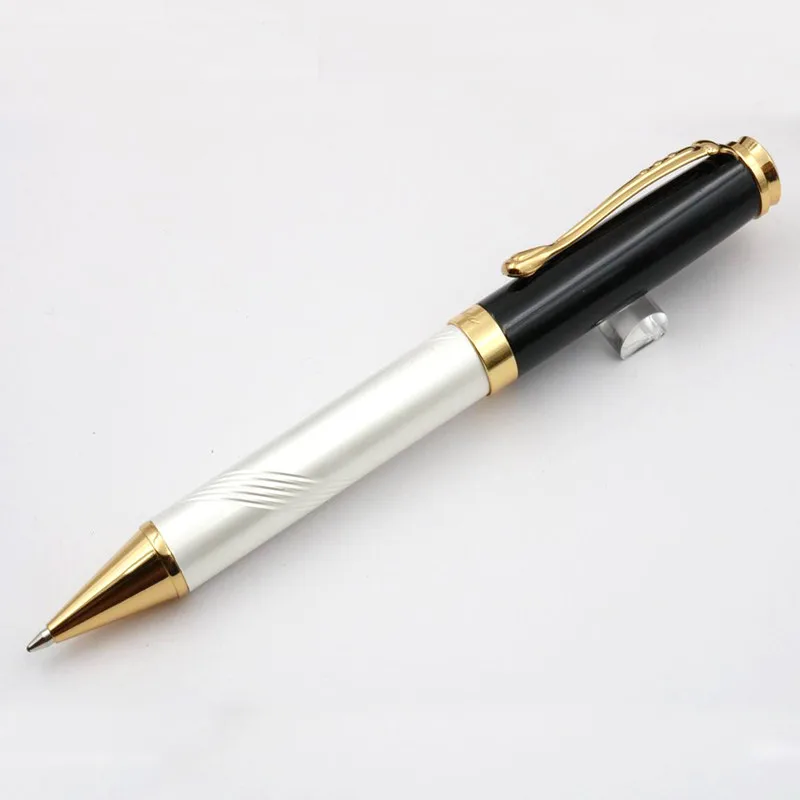 Металлическая шариковая ручка Jinhao 500 с жемчужно белым и серебристым золотом|white