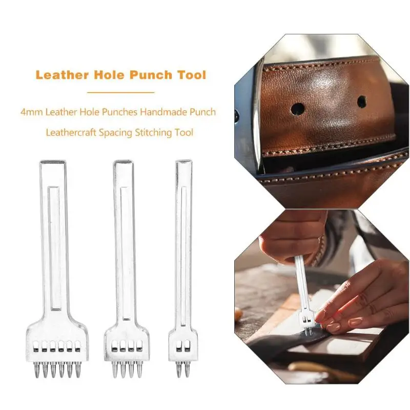 Leather Punching Tools DIY Punches Stitching Outlet Flatness Sharp-tongued Leathercraft Prong for Leather Belt Punching
Leather Punching Tools DIY Punches Stitching Outlet Flatness Sharp-tongued Leathercraft Prong for Leather Belt Punching
