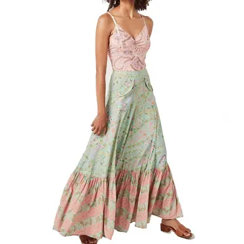 2019 Summer Women High Waist Skirts Maxi Boho Sage Floral Print Skirts Side Zipper Ruffle Hem Casual Beach Chic hippie Saia
2019 Summer Women High Waist Skirts Maxi Boho Sage Floral Print Skirts Side Zipper Ruffle Hem Casual Beach Chic hippie Saia