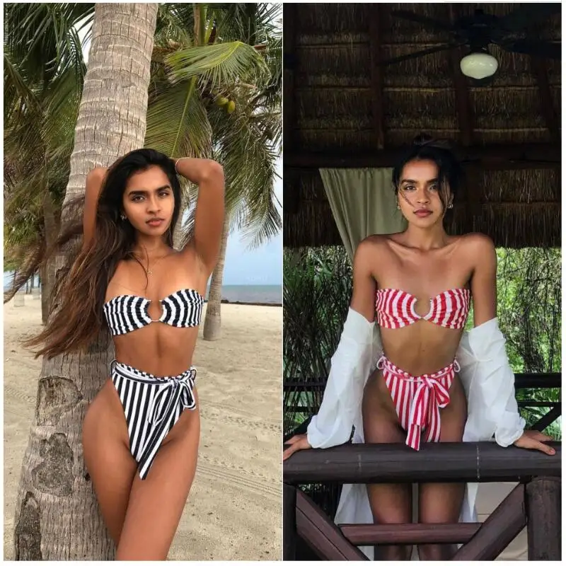NEW STOCK Two Colors Strapless Gold Ring Front Bandeau Swimwear Sexy High Rise Belt Bikini Set
NEW STOCK Two Colors Strapless Gold Ring Front Bandeau Swimwear Sexy High Rise Belt Bikini Set