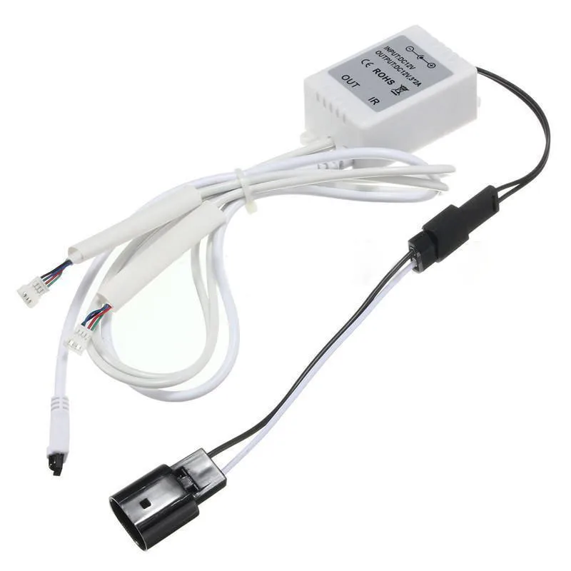 For BMW E39 E60 E61 E63 E64 2Pcs RGB LED Multi-Color Angel Eyes Light Bulb Remote LED Bulb Flash Car Headlight