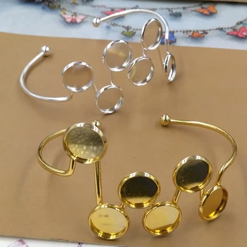 Vintage Open Cuff Bracelet Settings Bangle Blank Base Trays Bezel for 12mm Cabochon Cameo DIY Bracelet Findings
Vintage Open Cuff Bracelet Settings Bangle Blank Base Trays Bezel for 12mm Cabochon Cameo DIY Bracelet Findings