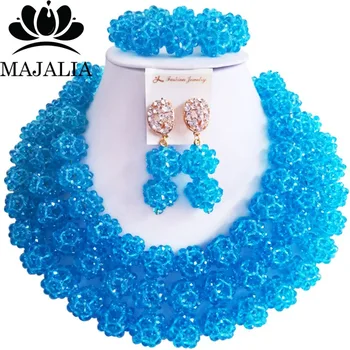 Majalia Fashion Nigeria Wedding African Beads Jewelry Set Lake blue Crystal Necklace Bridal Jewelry Sets Free Shipping 3CZ010
Majalia Fashion Nigeria Wedding African Beads Jewelry Set Lake blue Crystal Necklace Bridal Jewelry Sets Free Shipping 3CZ010