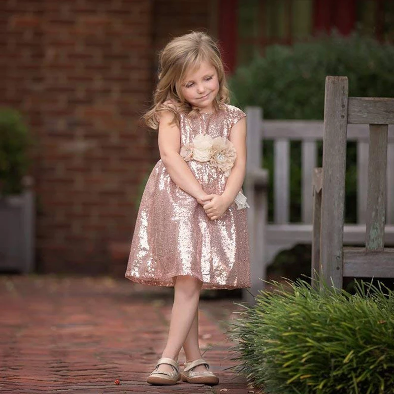 Rose Gold 2019 Flower Girl Dresses For Weddings A-line Cap Sleeves Sequins Baby Long First Communion Dresses For Little Girls
Rose Gold 2019 Flower Girl Dresses For Weddings A-line Cap Sleeves Sequins Baby Long First Communion Dresses For Little Girls