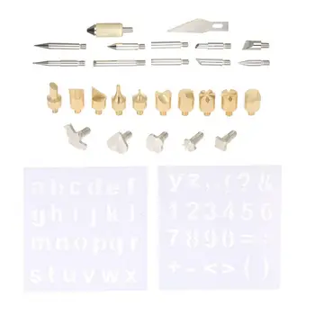 28Pcs Burning Soldering Tips Set Replacement Wood Carving Tool Kit Accessories Hot Knife Blade Stencils
28Pcs Burning Soldering Tips Set Replacement Wood Carving Tool Kit Accessories Hot Knife Blade Stencils