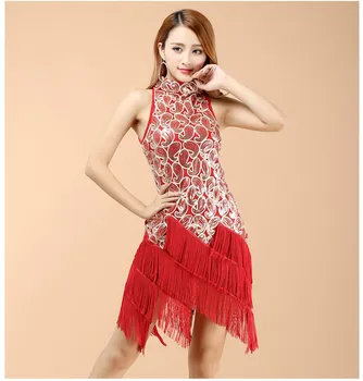 New Fashion Adult dancer costumes Sexy dance Latin Multi-Color Tango Ballroom Dance Dress Tassel Sequins one-piece dress
New Fashion Adult dancer costumes Sexy dance Latin Multi-Color Tango Ballroom Dance Dress Tassel Sequins one-piece dress