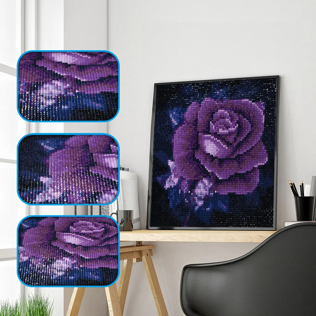 5D Diamond Painting Cross Stitch Diamond Embroidery Purple Rose Full Square Rhinestones Pattern Home Decoration Needle Craft&Art
5D Diamond Painting Cross Stitch Diamond Embroidery Purple Rose Full Square Rhinestones Pattern Home Decoration Needle Craft&Art