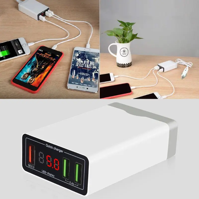 12V 24V 3 Ports USB Quick Charge 3.0 Car Charger QC 3.0 Adapter LED Display for iPhone Samsung Huawei Xiaomi Mobile Phone
12V 24V 3 Ports USB Quick Charge 3.0 Car Charger QC 3.0 Adapter LED Display for iPhone Samsung Huawei Xiaomi Mobile Phone