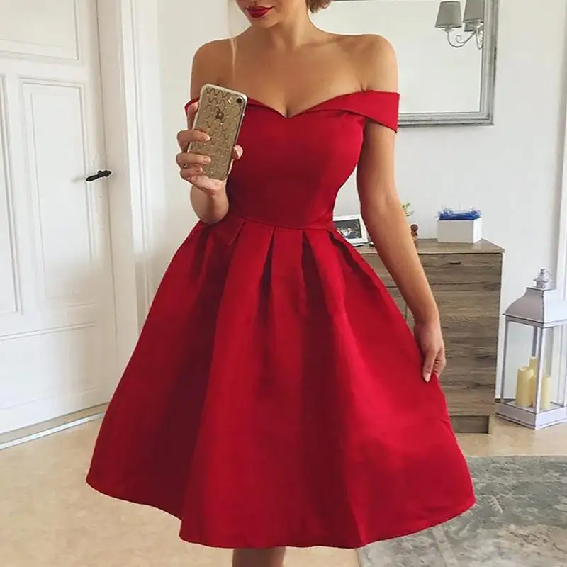 Off shoulder A-line party dress Women high waist pleated dresses Summer 2019 Elegant party dress Spaghetti strap red vestidos
Off shoulder A-line party dress Women high waist pleated dresses Summer 2019 Elegant party dress Spaghetti strap red vestidos
