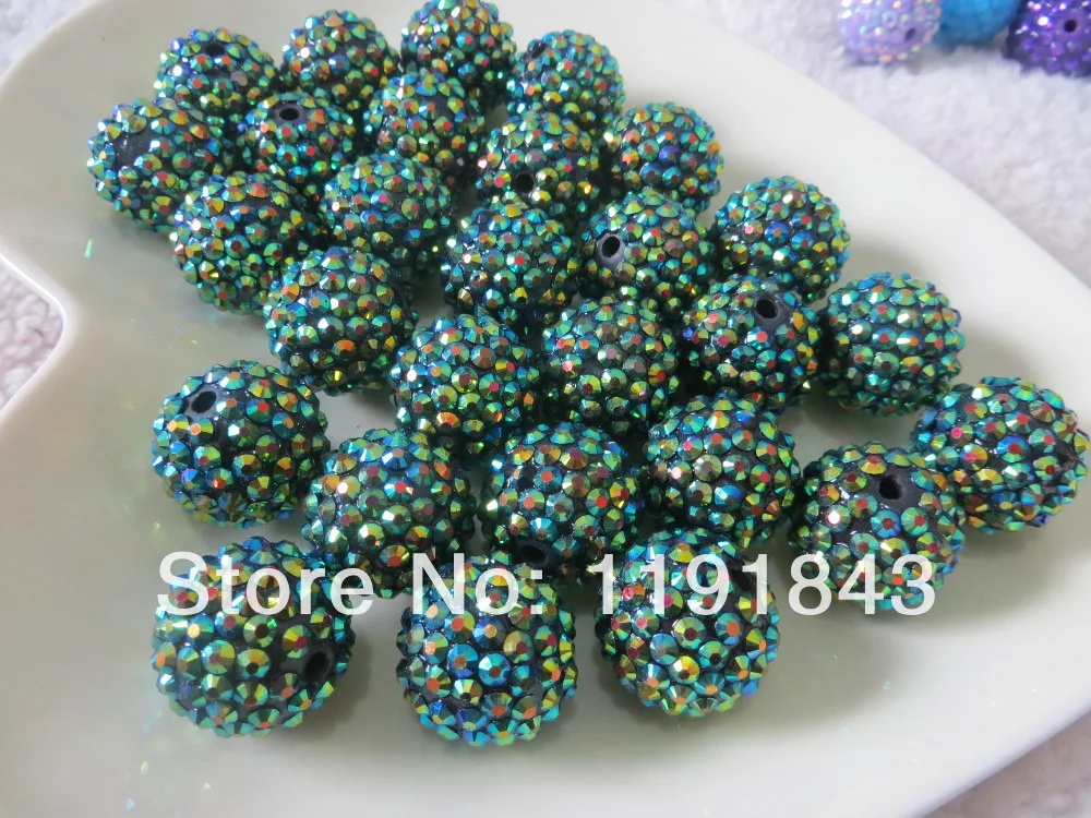 Kwoi vita 100pcs A lot Peacock Green Ab 20MM Jelly Resin Rhinstone Ball Beads for Chunky Jewelry Making
Kwoi vita 100pcs A lot Peacock Green Ab 20MM Jelly Resin Rhinstone Ball Beads for Chunky Jewelry Making