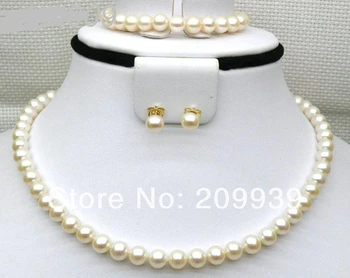 huij 002235 7-7.5mm AAA+ fine round white akoya pearl necklace bracelet earring set 14k gift
huij 002235 7-7.5mm AAA+ fine round white akoya pearl necklace bracelet earring set 14k gift
