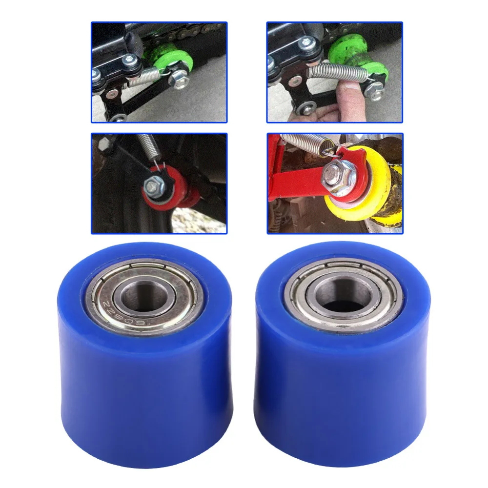 uxcell 10mm Chain Roller Pulley Tensioner Wheel Guide Orange for Motorcycle ATV Quad uxcell 10mm Chain Roller Pulley Tensioner Wheel Guide Orange for Motorcycle ATV Quad