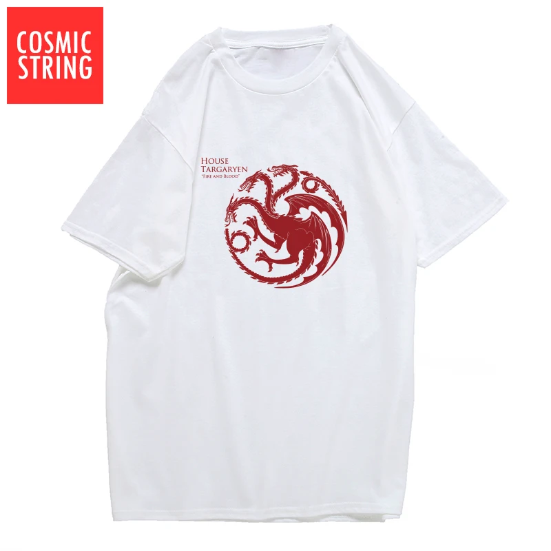 COSMIC STRING 100% cotton casual short sleeve house targaryen print men T shirt casual summer Tshirt cool o-neck t-shirt tee
COSMIC STRING 100% cotton casual short sleeve house targaryen print men T shirt casual summer Tshirt cool o-neck t-shirt tee
