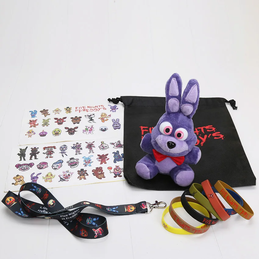 Five Nights At Freddy's plush Toys FNAF Plush cosplay Freddy Fazbear Keychains Bonnie Sticker bag straps bracelet Pendants
Five Nights At Freddy's plush Toys FNAF Plush cosplay Freddy Fazbear Keychains Bonnie Sticker bag straps bracelet Pendants