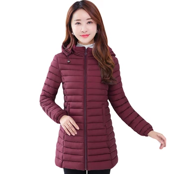 Light Thin Down Cotton Coats Autumn Winter Slim Long Hooded Jackets Plus Size Casual Warm Cotton Outwear Women Winter Parkas
Light Thin Down Cotton Coats Autumn Winter Slim Long Hooded Jackets Plus Size Casual Warm Cotton Outwear Women Winter Parkas