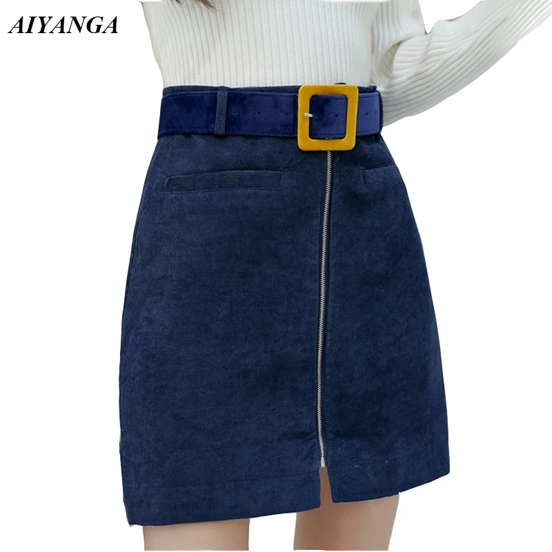2018 Corduroy Skirts For Women Autumn Winter Skirts With Sashes High Waist Solid Color Casual Fashion A-line Skirts Female
2018 Corduroy Skirts For Women Autumn Winter Skirts With Sashes High Waist Solid Color Casual Fashion A-line Skirts Female