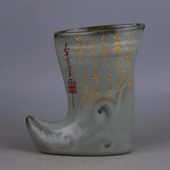 Antique SongDynasty porcelain Decoration, lettering gold nail boots ,hand-painted crafts,home Decoration,collection& adornment
Antique SongDynasty porcelain Decoration, lettering gold nail boots ,hand-painted crafts,home Decoration,collection& adornment