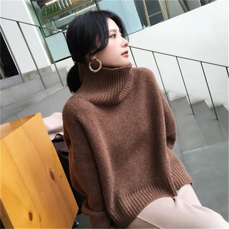 new arrival pure cashmere thick knit women fashion turtleneck loose pullover sweater solid color M-XL
new arrival pure cashmere thick knit women fashion turtleneck loose pullover sweater solid color M-XL