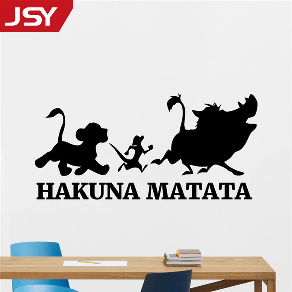 Jiangs Yu Hakuna Matata Wall Sticker Lion King Vinyl Sticker Cartoons Wall Art Kids Room Decor Housewares Bedroom Decor
Jiangs Yu Hakuna Matata Wall Sticker Lion King Vinyl Sticker Cartoons Wall Art Kids Room Decor Housewares Bedroom Decor
