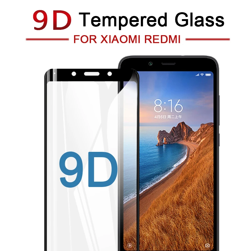9D закаленное стекло с полным клеем для Xiaomi Redmi 7A Защита экрана 7 A Redmi7a Redmi7 защитная