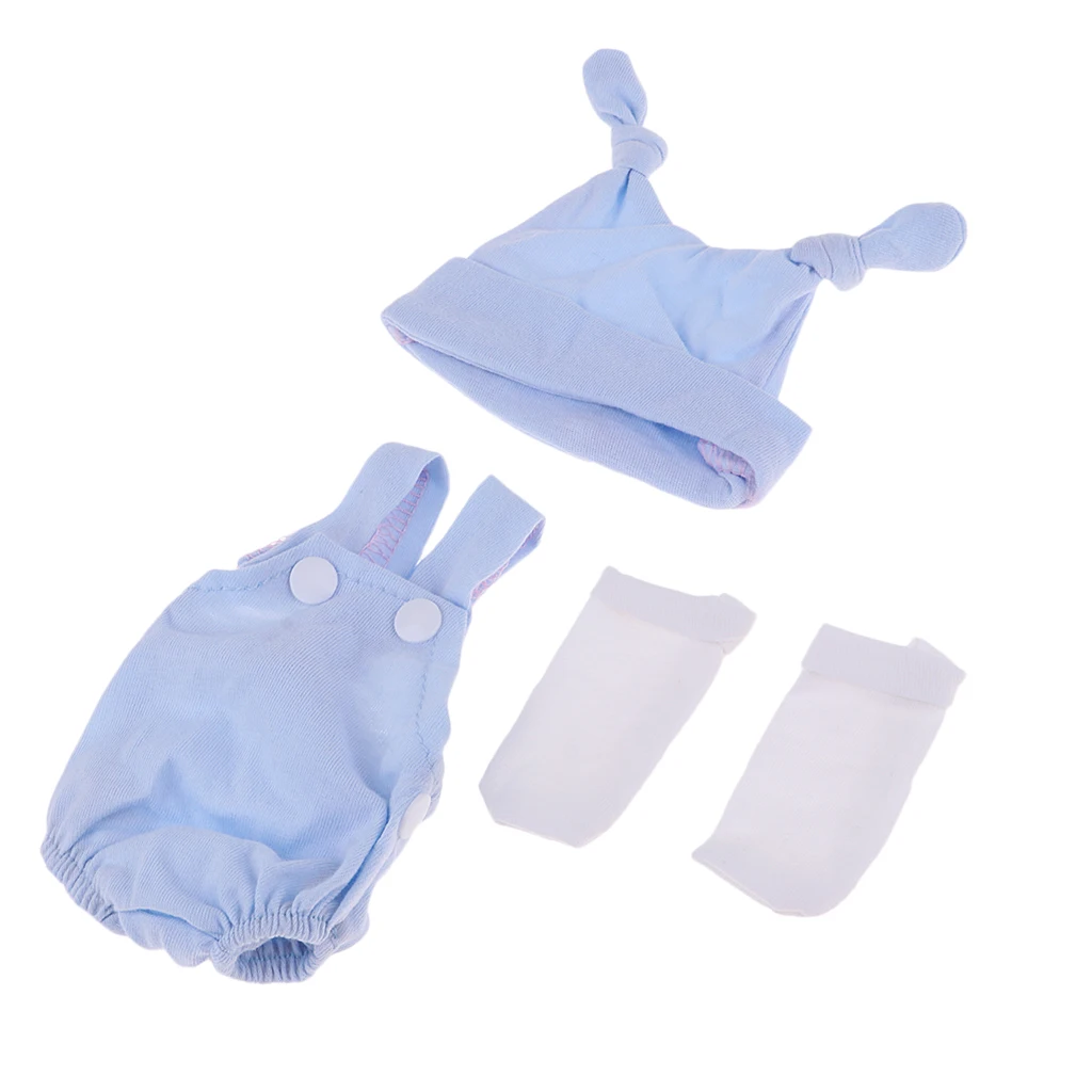 Adorable Rompers Suspender Trousers and Hat and Socks Outfits for 10/11 inch Reborn Baby Newborn Girl or Boy Dolls Clothes
Adorable Rompers Suspender Trousers and Hat and Socks Outfits for 10/11 inch Reborn Baby Newborn Girl or Boy Dolls Clothes