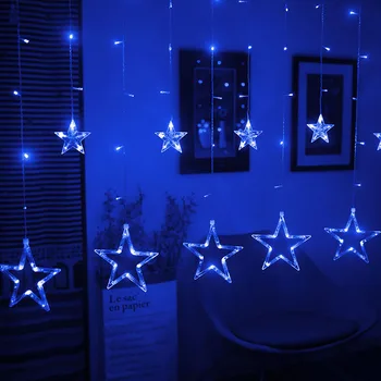 3.5M Christmas LED Lights 96leds Romantic Fairy Star LED Curtain String Lighting For Holiday Wedding Garland Party Decoration
3.5M Christmas LED Lights 96leds Romantic Fairy Star LED Curtain String Lighting For Holiday Wedding Garland Party Decoration