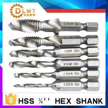 6pcs Set Metric Combination Bit M3-M10 1/4 IN High Speed Steel Quick Change Hex Screw Tap Drill Bits Hss Taps Countersink Deburr
6pcs Set Metric Combination Bit M3-M10 1/4 IN High Speed Steel Quick Change Hex Screw Tap Drill Bits Hss Taps Countersink Deburr