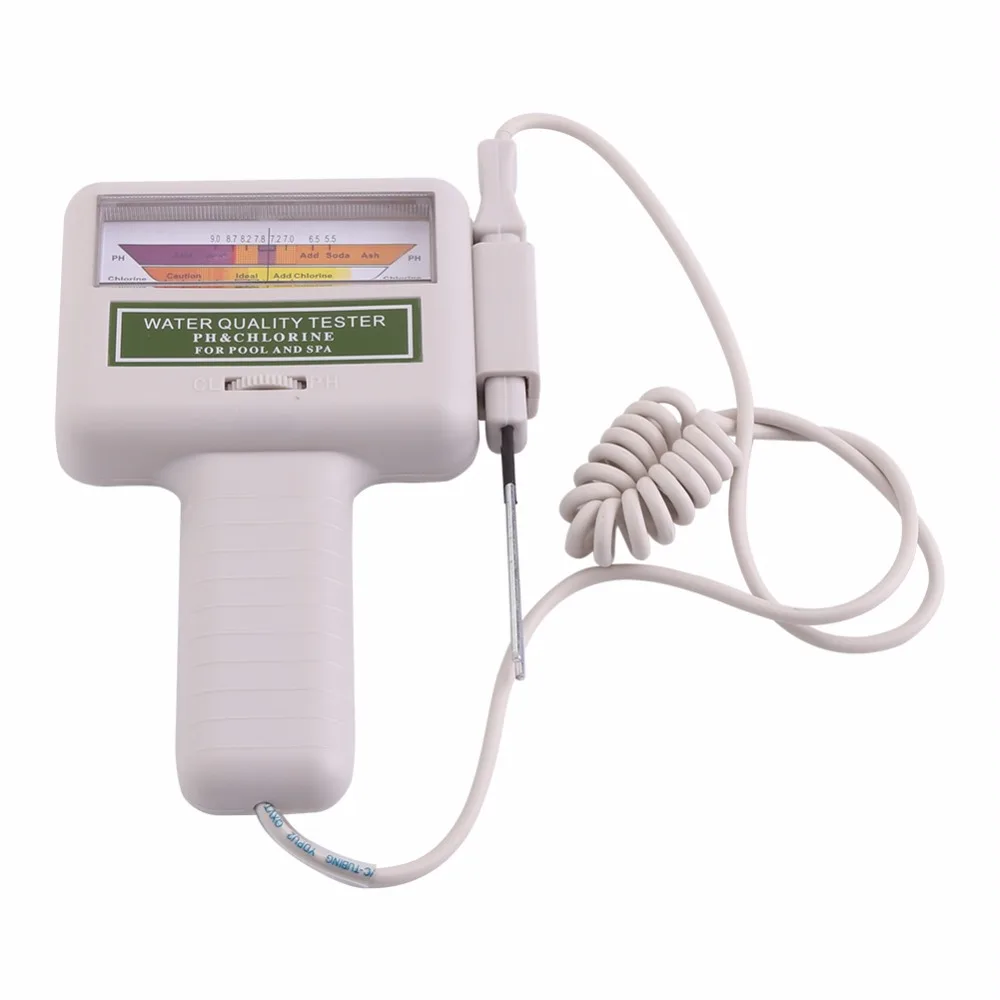 PC101 PH Meter Portable Measure Water Quality PH CL2 Chlorine Tester Level Meter PH Tester for Swimming Pool Spa Aquarium
PC101 PH Meter Portable Measure Water Quality PH CL2 Chlorine Tester Level Meter PH Tester for Swimming Pool Spa Aquarium