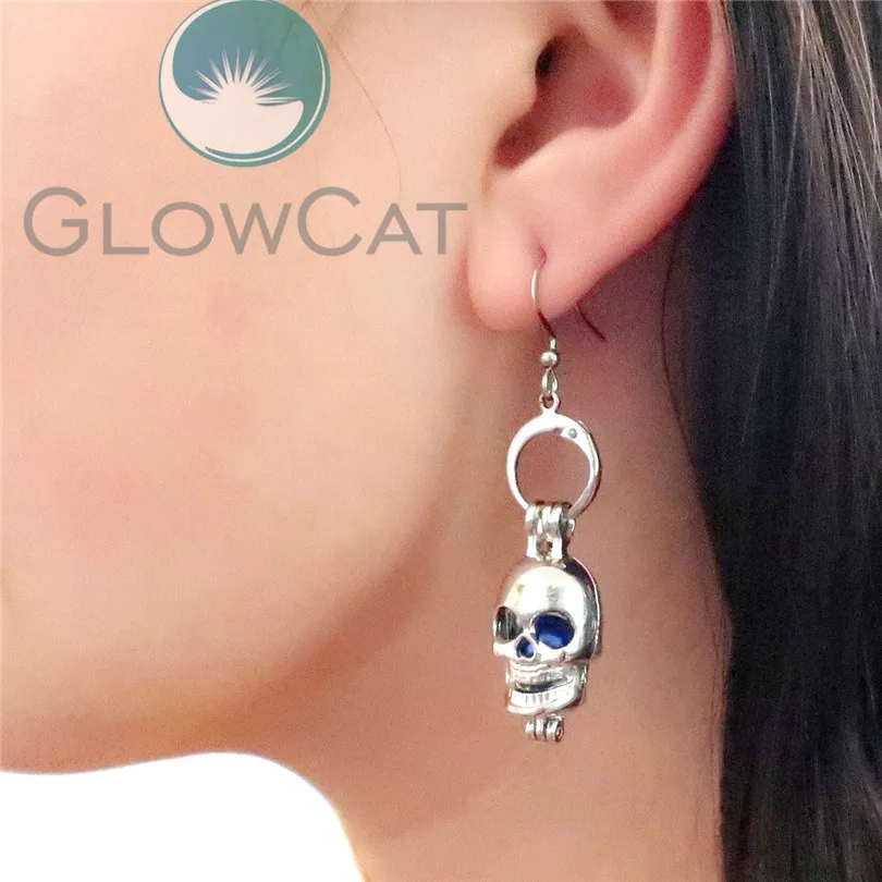 KE60 Gothic Skull Head Dangle Earrings Beads Cage Perfume Essential Oil Diffuser Stone Pearl Cage Locket Drop Earring
KE60 Gothic Skull Head Dangle Earrings Beads Cage Perfume Essential Oil Diffuser Stone Pearl Cage Locket Drop Earring