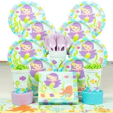Mermaid Party Kids Birthday Decoration Little Inflatable Mermaid Paper Plate Cup Napkin Wedding Baby Shower Supplies
Mermaid Party Kids Birthday Decoration Little Inflatable Mermaid Paper Plate Cup Napkin Wedding Baby Shower Supplies