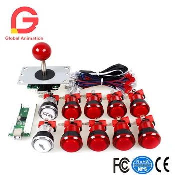 Arcade Contest DIY Kits USB Controller + 8 Way Joystick + 30mm Full Color LED Illuminated Push Button For Arcade PC Mame Games
Arcade Contest DIY Kits USB Controller + 8 Way Joystick + 30mm Full Color LED Illuminated Push Button For Arcade PC Mame Games