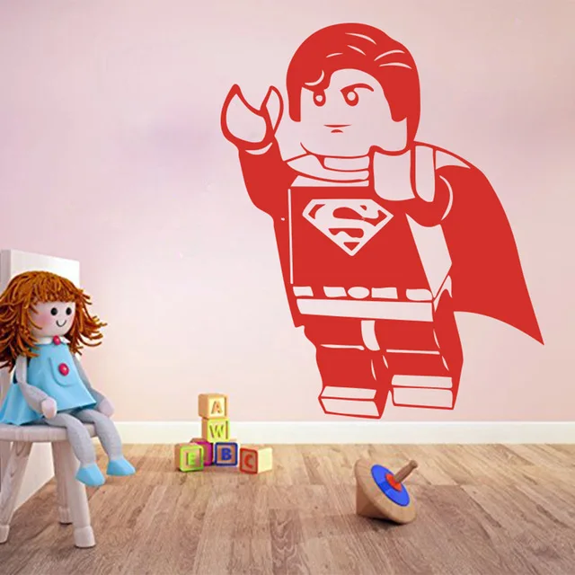 DIYWS Cartoon Lego Superman Wall Sticker Boy Room Kids Room Lego Superhero Wall Decal Bedroom School Baby Nursery Vinyl Home Dec
DIYWS Cartoon Lego Superman Wall Sticker Boy Room Kids Room Lego Superhero Wall Decal Bedroom School Baby Nursery Vinyl Home Dec