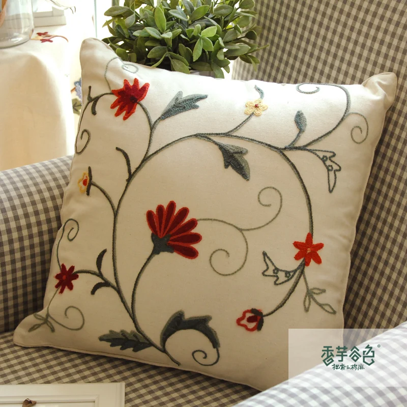 American Style Rustic Cushion Covers handmade Embroidered Cushion Covers Flowers Cushion Covers
American Style Rustic Cushion Covers handmade Embroidered Cushion Covers Flowers Cushion Covers