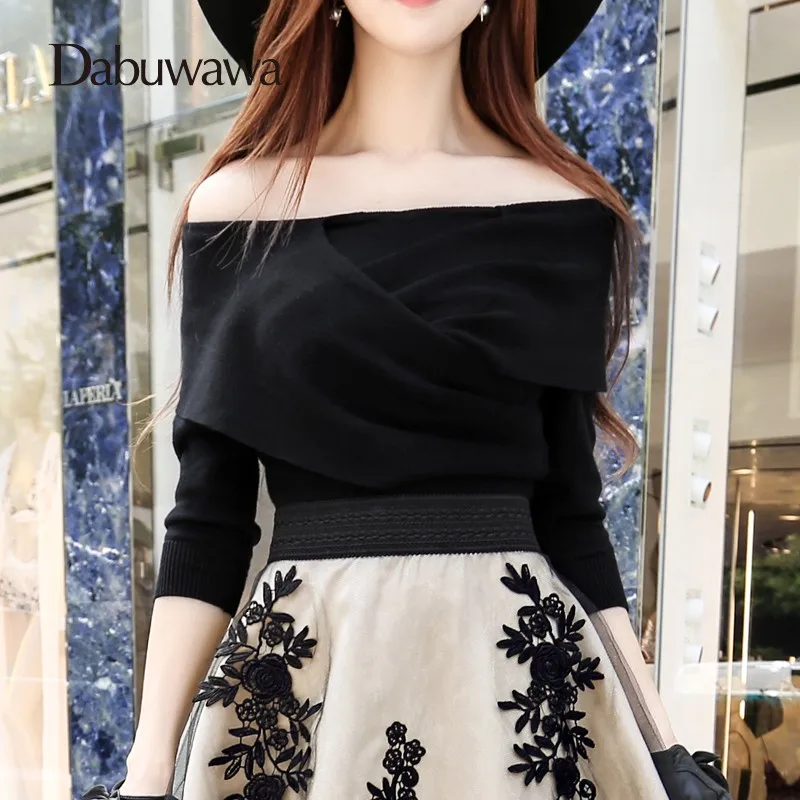 Dabuwawa Fashionable Sweater Off Shoulder Knitwear Three Quarter Sleeve Slim Knitting Pullover Sexy Bodycon Basic Top #D17CJS026
Dabuwawa Fashionable Sweater Off Shoulder Knitwear Three Quarter Sleeve Slim Knitting Pullover Sexy Bodycon Basic Top #D17CJS026