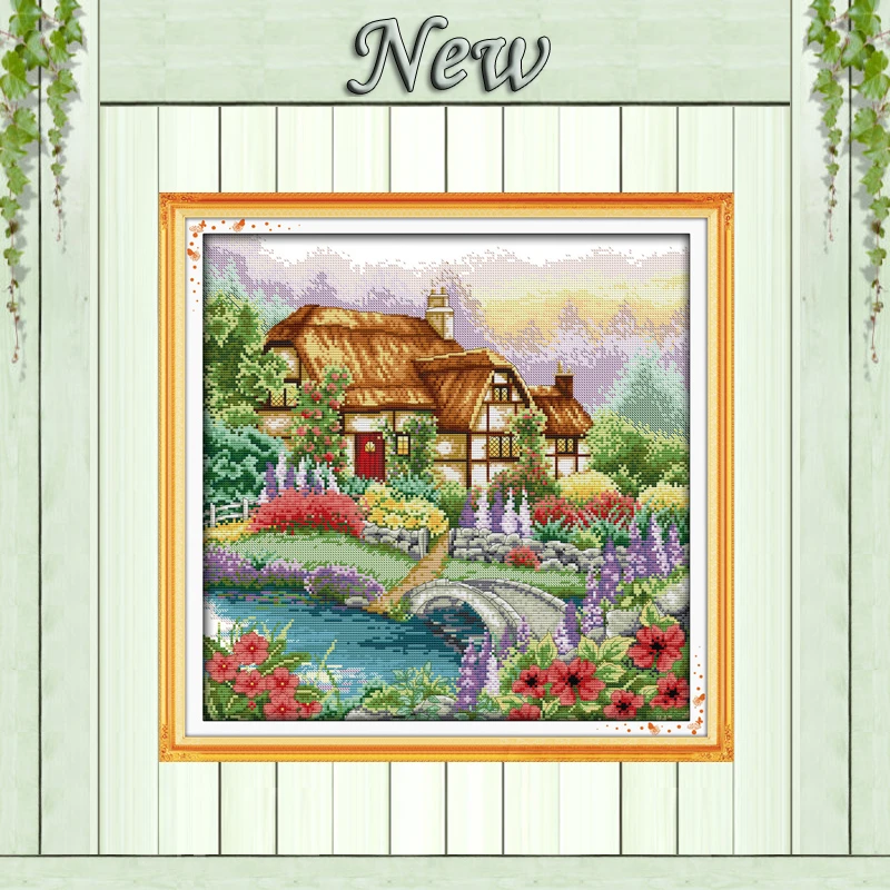 Beautiful Cabin with the fragrance of flowers,11CT printed 14CT Cross Stitch kit,needlework embroider Set,DMC Scenic Home Decor
Beautiful Cabin with the fragrance of flowers,11CT printed 14CT Cross Stitch kit,needlework embroider Set,DMC Scenic Home Decor