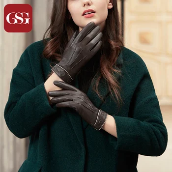 GSG Touchscreen Leather Gloves for Women Winter Warm Lined Handmade Print Embossed Fashion Bead Rivets Driving Gloves for Party
GSG Touchscreen Leather Gloves for Women Winter Warm Lined Handmade Print Embossed Fashion Bead Rivets Driving Gloves for Party