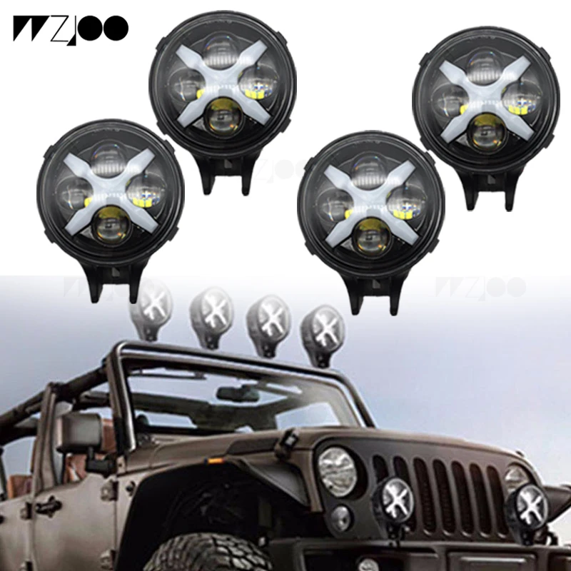 WZJOO 4pcs 6 inch Led Auxiliary Light 60w Car LED Spotlight 12/24v with Multi color DRL Fog Driving for Off road vehicle trucks
WZJOO 4pcs 6 inch Led Auxiliary Light 60w Car LED Spotlight 12/24v with Multi color DRL Fog Driving for Off road vehicle trucks