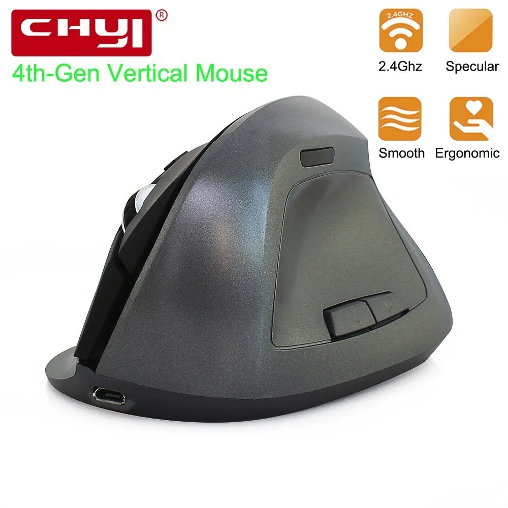 CHYI Wireless Mouse Ergonomic 2.4Ghz 1200DPI Built-in Rechargeable Battery Vertical Mice With Wrist Rest Mouse Pad Kit For PC
CHYI Wireless Mouse Ergonomic 2.4Ghz 1200DPI Built-in Rechargeable Battery Vertical Mice With Wrist Rest Mouse Pad Kit For PC