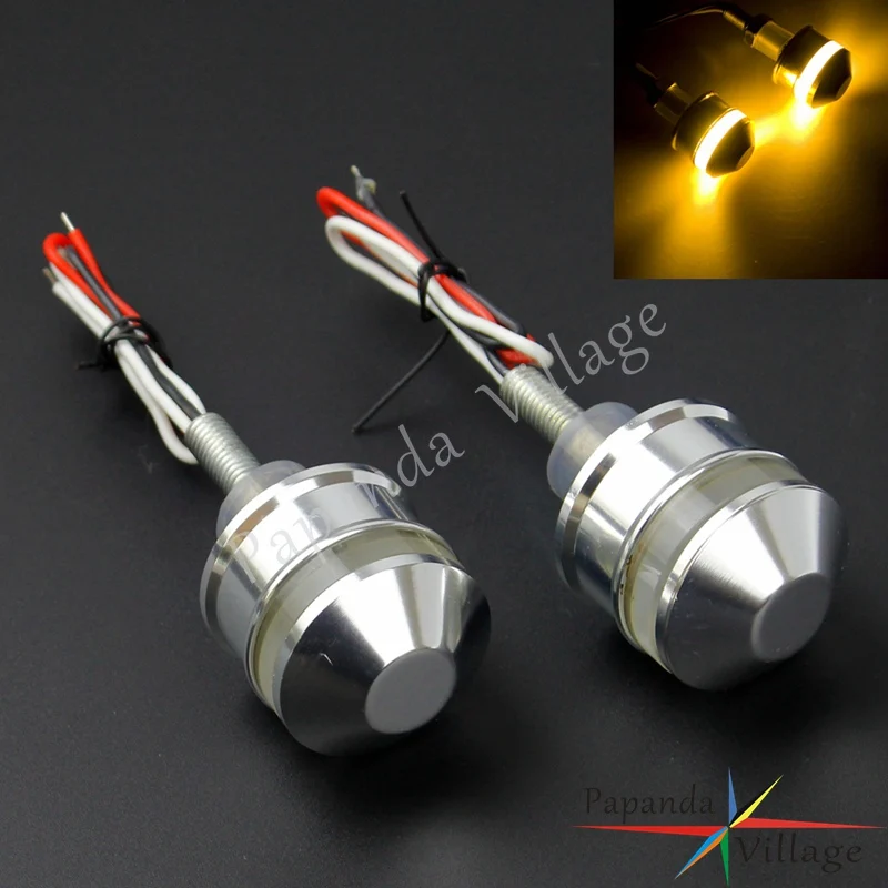 Silver Universal Motor LED 1" 25mm Handlebar Turn Signal Indicator Lamp Bar End Amber Blinker Light for Harley Cafe Racer Bobber
Silver Universal Motor LED 1" 25mm Handlebar Turn Signal Indicator Lamp Bar End Amber Blinker Light for Harley Cafe Racer Bobber