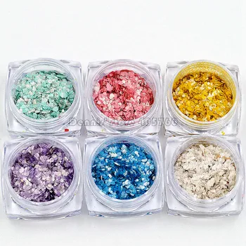 6 Colors Acrylic Crushed Shell Fragments Powders Nail Art Slice Decorations DIY Salon Manicure Tips
6 Colors Acrylic Crushed Shell Fragments Powders Nail Art Slice Decorations DIY Salon Manicure Tips