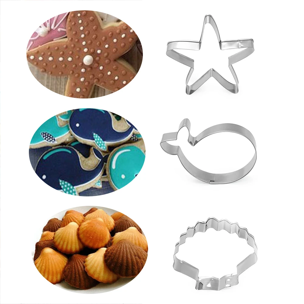 3D Dolphin/Starfish/Shell Stainless Steel Seabed Animals Cookie Cutter Pastry Fondant Cake Biscuit Mold Wedding Party Cake Decor
3D Dolphin/Starfish/Shell Stainless Steel Seabed Animals Cookie Cutter Pastry Fondant Cake Biscuit Mold Wedding Party Cake Decor