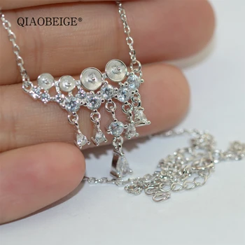 QIAOBEIGE 2pcs long tassel hyperbole pendant necklace settings to mount 4 small pearl ladies 925 sterling silver DIY accessory
QIAOBEIGE 2pcs long tassel hyperbole pendant necklace settings to mount 4 small pearl ladies 925 sterling silver DIY accessory