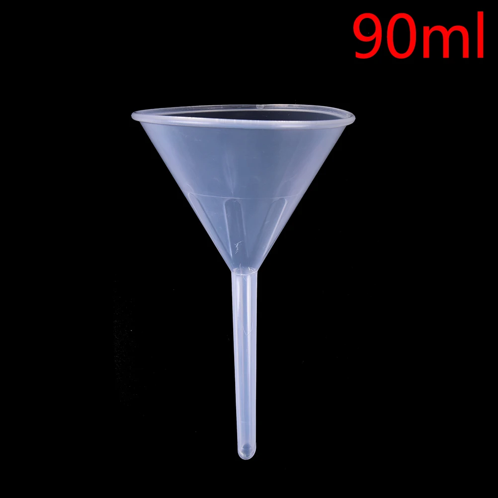 

1/2" 90ml Mouth Dia Laboratory transfer perfume Mini and clear White Plastic Filter Funnel for narrow fine bottleneck bottles