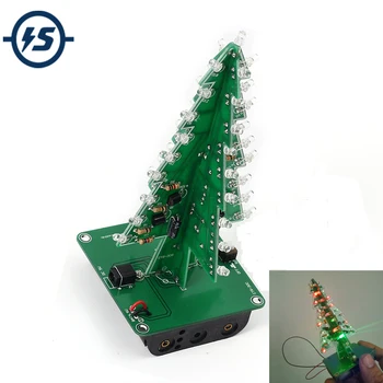 DIY Electronic Kit 7 Colors 3D Christmas Tree LED Flash Kit Three-Dimensional Colorful RGB LED Circuit Fun Suite Christmas Gift
DIY Electronic Kit 7 Colors 3D Christmas Tree LED Flash Kit Three-Dimensional Colorful RGB LED Circuit Fun Suite Christmas Gift