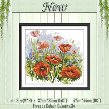 Flower poppy scenery decor painting counted printed on canvas DMC 14CT 11CT Chinese Cross Stitch Needlework Sets Embroidery kits
Flower poppy scenery decor painting counted printed on canvas DMC 14CT 11CT Chinese Cross Stitch Needlework Sets Embroidery kits