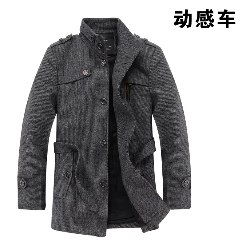 Фото Ofdynamism car male woolen overcoat trench thickening medium-long | Мужская одежда