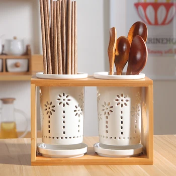 Household Ceramic Porcelain Chopsticks Storage Rack Storage Porous Drain Holder Shovel Spoon Knife Fork Storage Box Kitchen Rack
Household Ceramic Porcelain Chopsticks Storage Rack Storage Porous Drain Holder Shovel Spoon Knife Fork Storage Box Kitchen Rack