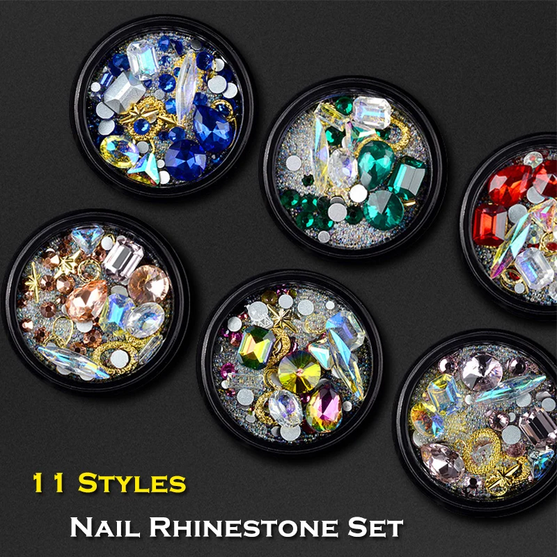 Contigo Mixed Nail Art Decorations Set Rhinestones Glass 11 Styles Jewelry For Nails DIY Manicure Microbeads Nail Accessories
Contigo Mixed Nail Art Decorations Set Rhinestones Glass 11 Styles Jewelry For Nails DIY Manicure Microbeads Nail Accessories