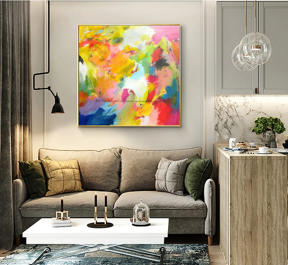 

MUYA Artist supply Cheap modern painting abstract wall art canvas famous abstract paintings reproduction oil paintings on canvas