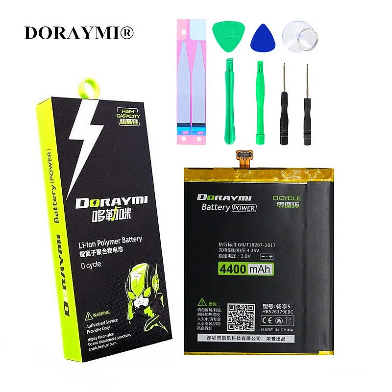 DORAYMI HB526379EBC Battery for Huawei Enjoy 5 Honor 4C Pro Y6 Pro TIT-AL00 CL10 TIT-L01 Cell Phone 4400mAh Replacement Bateria
DORAYMI HB526379EBC Battery for Huawei Enjoy 5 Honor 4C Pro Y6 Pro TIT-AL00 CL10 TIT-L01 Cell Phone 4400mAh Replacement Bateria